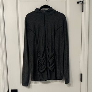 Motherhood Maternity Charcoal Zip-Up Athletic Hoodie